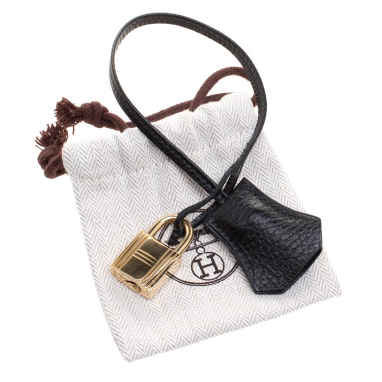 مملوكة مسبقًا Hermes Noir Ardennes Leather Gold Hardware Kelly Retourne 35 Bag