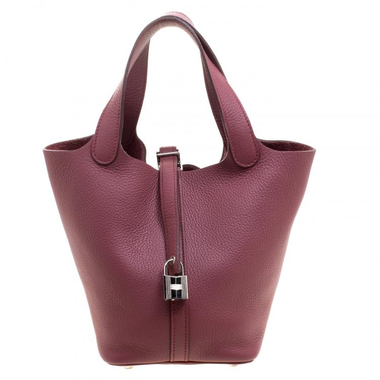 Hermes Bois de Rose Clemence Leather Picotin PM Bag Hermes | The Luxury ...