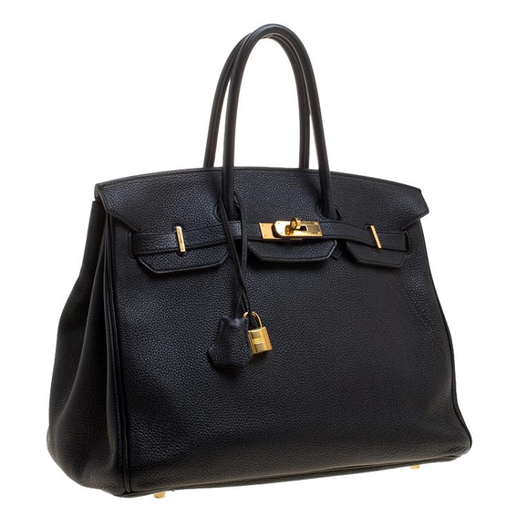 Hermes birkin 35 black gold hardware Clearance