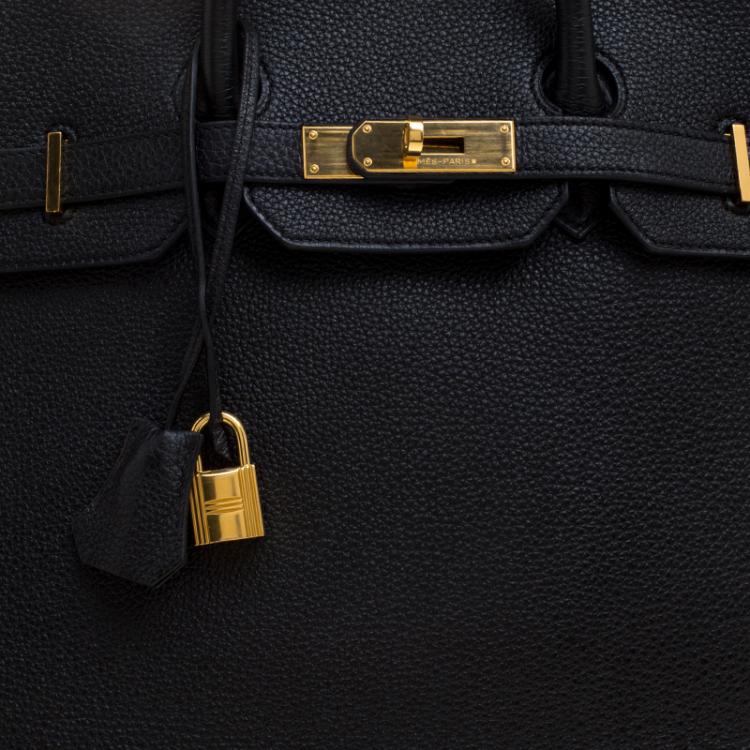 hermes birkin 35 black togo leather gold