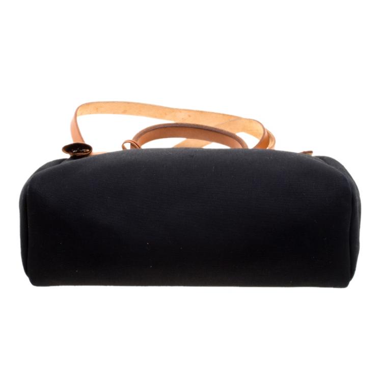 Pre Owned Hermes Tan/Beige Canvas and Leather Herbag 31 Bag