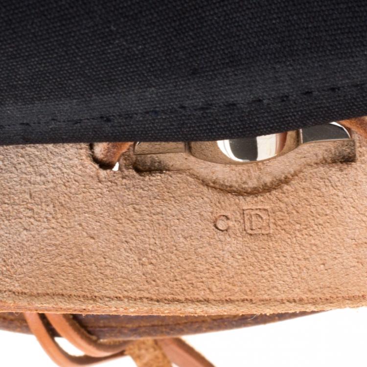 Pre Owned Hermes Tan/Beige Canvas and Leather Herbag 31 Bag