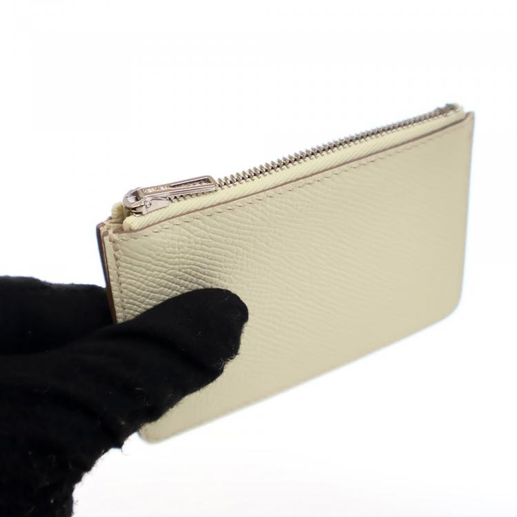 Pre Owned Hermes Jaune Poussin Constance Slim Wallet