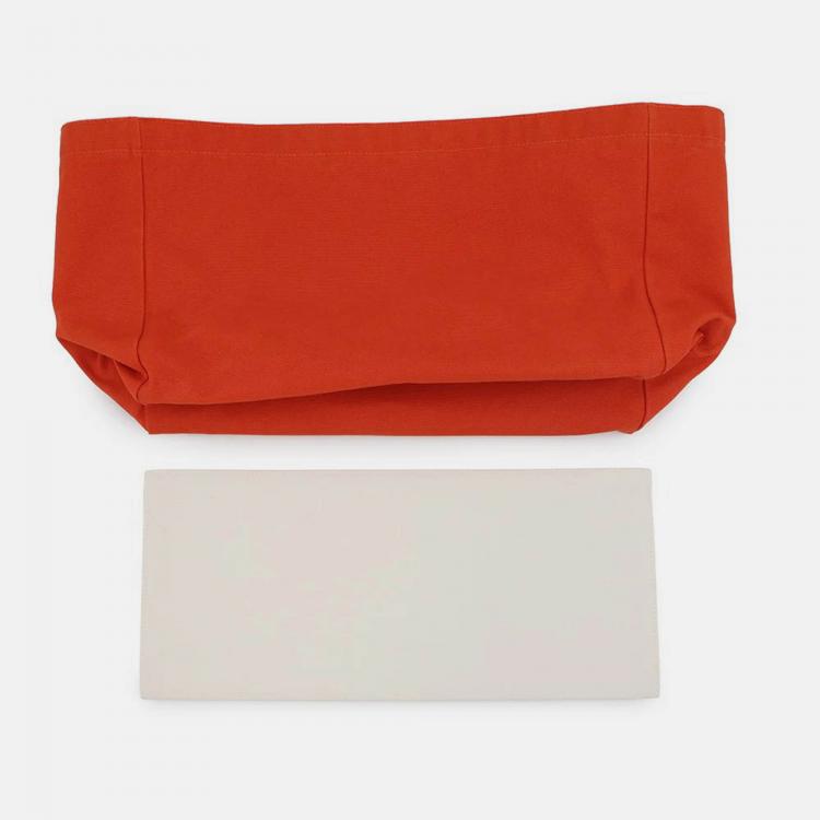 Pre Owned Hermes Adada Mother'S Bag Bougainvillier/White/Gray Canvas