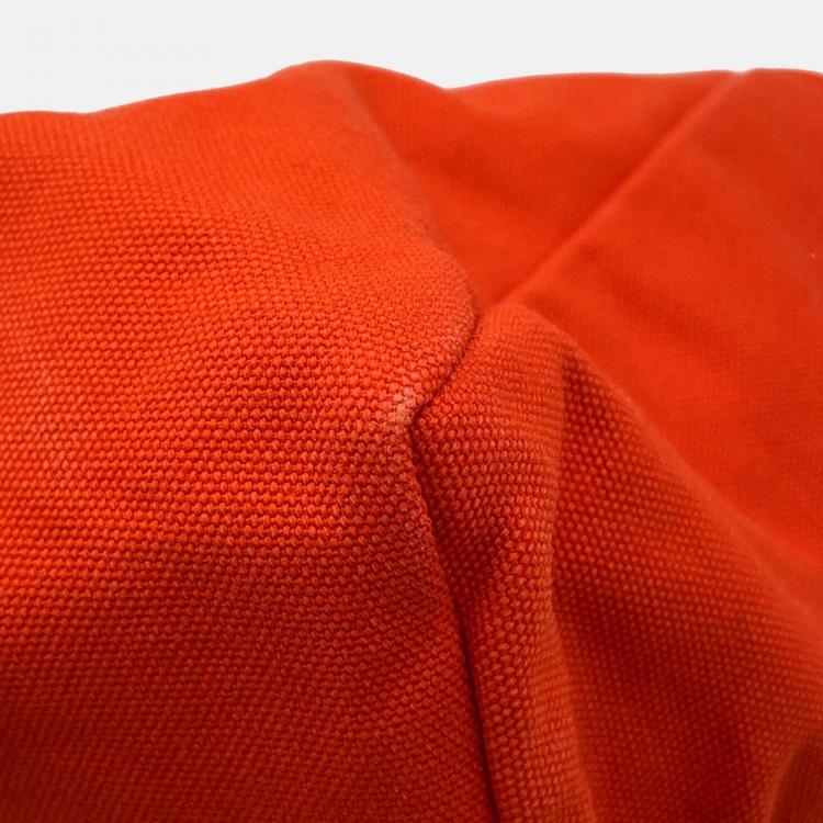 Pre Owned Hermes Adada Mother'S Bag Bougainvillier/White/Gray Canvas