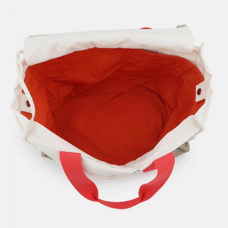 Pre Owned Hermes Adada Mother'S Bag Bougainvillier/White/Gray Canvas