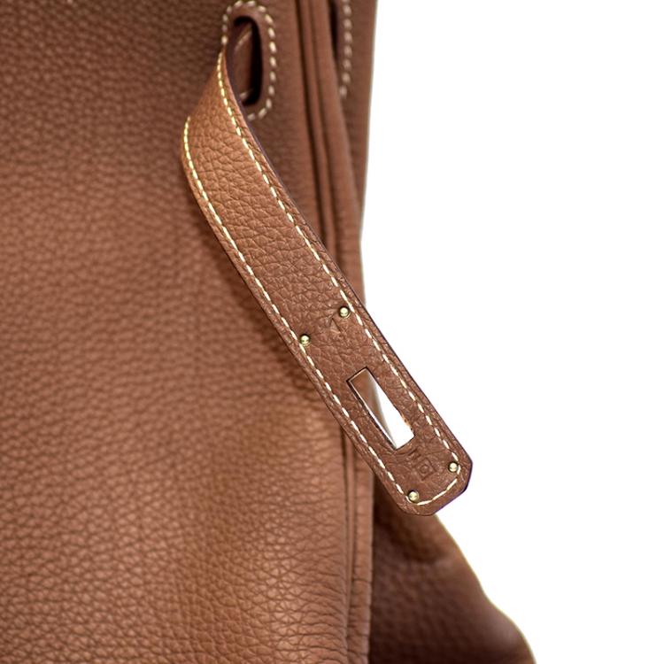Pre Owned Hermes Etoupe Togo Leather Palladium Hardware Kelly Retourne 35 Bag