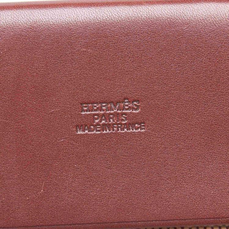 Pre Owned Hermes Beige/Brown Canvas Leather Herbag Cabas MM Bag