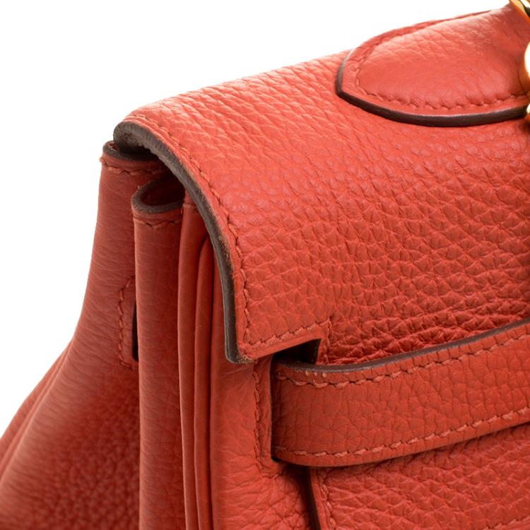 Pre Owned Hermes Capucine Togo Leather Gold Hardware Kelly Retourne 35 Bag