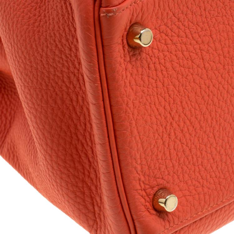 Pre Owned Hermes Capucine Togo Leather Gold Hardware Kelly Retourne 35 Bag