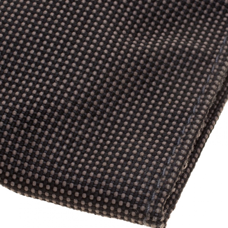 Pre Owned Hermes Herline Black Canvas Cross-body Pouch Pochette