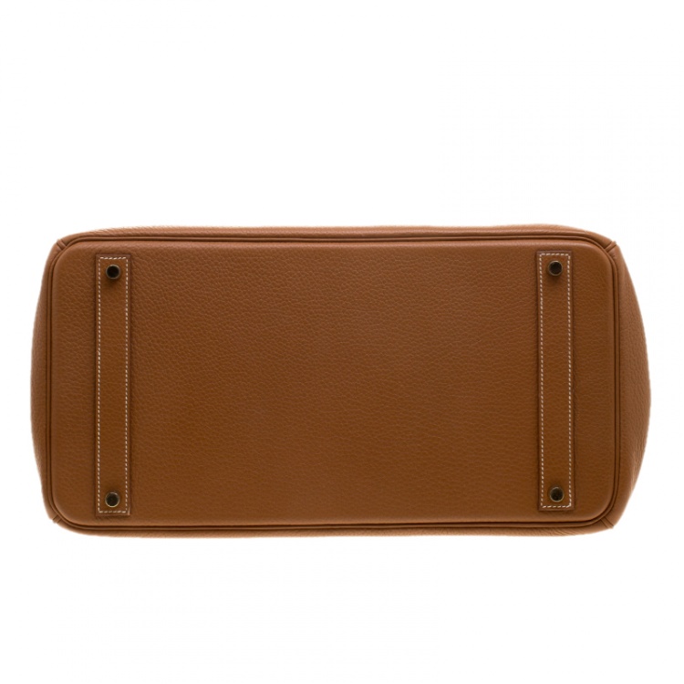 Pre Owned Hermes Gold Togo Leather Gold Hardware Birkin 40 Bag