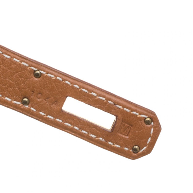 Pre Owned Hermes Gold Togo Leather Gold Hardware Birkin 40 Bag