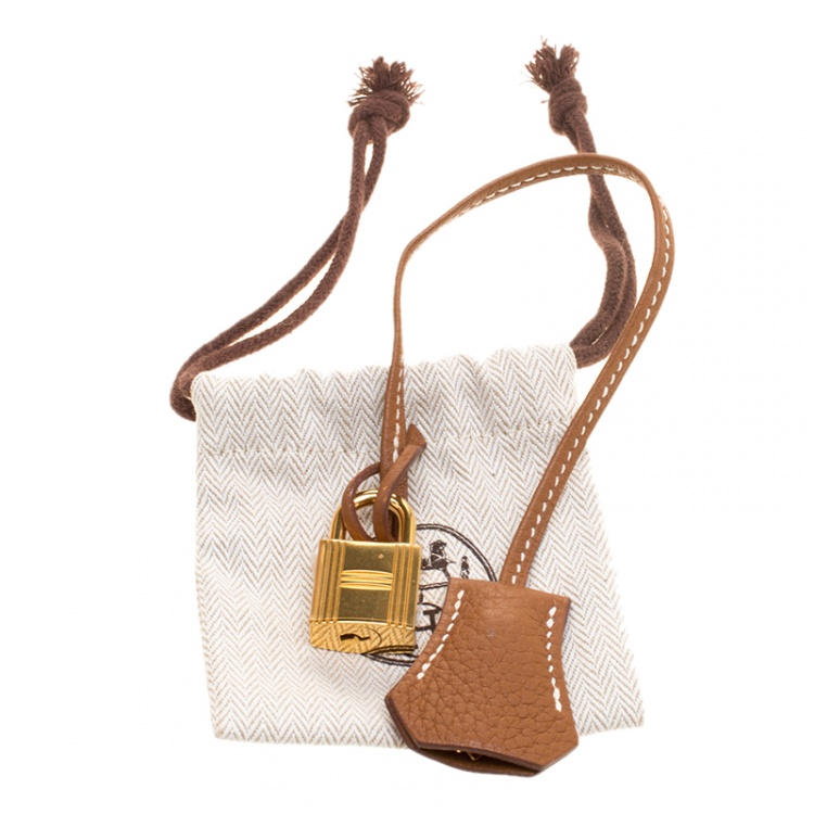 Pre Owned Hermes Gold Togo Leather Gold Hardware Birkin 40 Bag