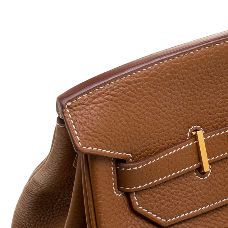 Pre Owned Hermes Gold Togo Leather Gold Hardware Birkin 40 Bag