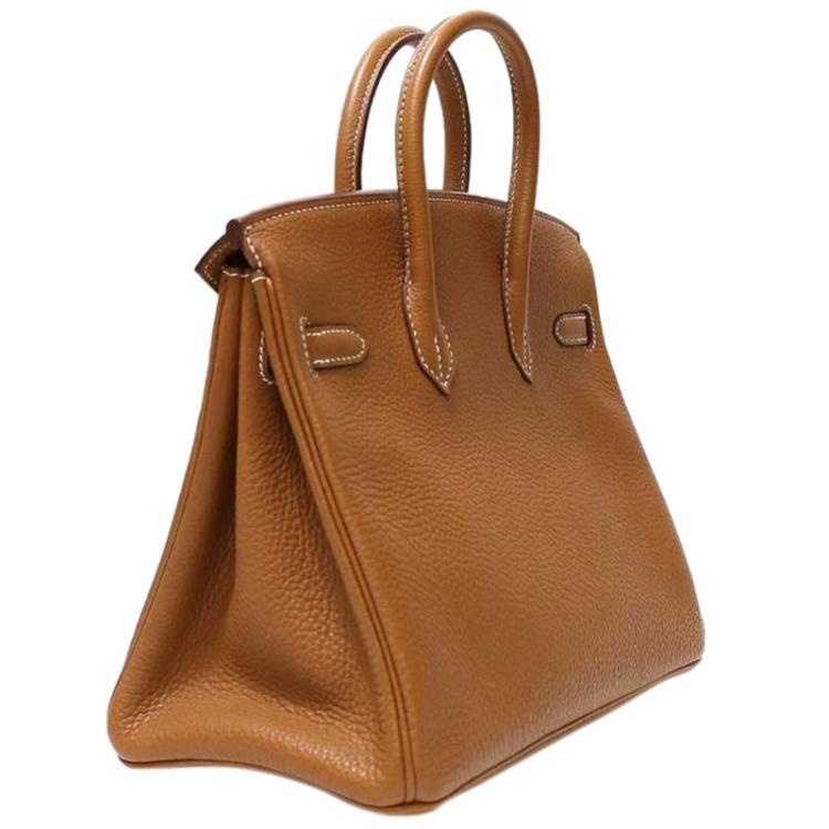 HERMÈS Birkin 25 handbag in Gris Pale Togo leather with Palladium