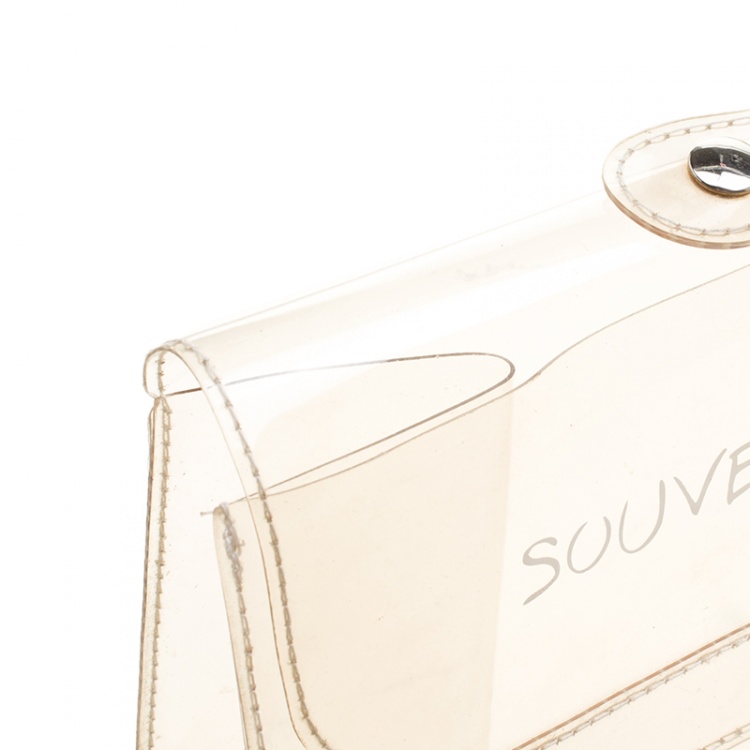 Pre Owned Hermes Clear Vinyl Souvenir Kelly Bag