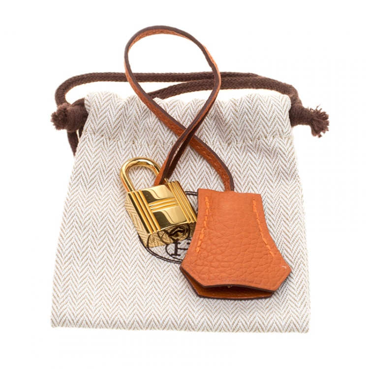 Pre Owned Hermes Orange Togo Leather Gold Hardware Birkin 25 Bag