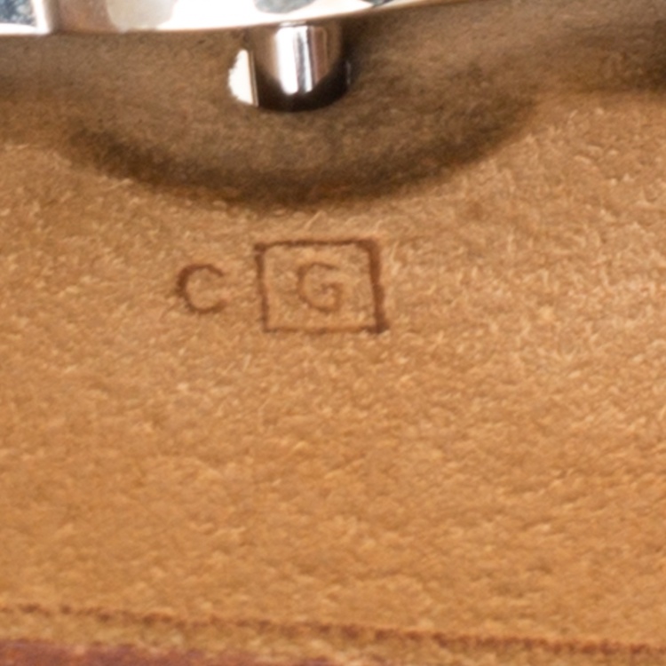 Pre Owned Hermes Dark Tan/Beige Leather and Canvas Herbag Zip 39 Bag