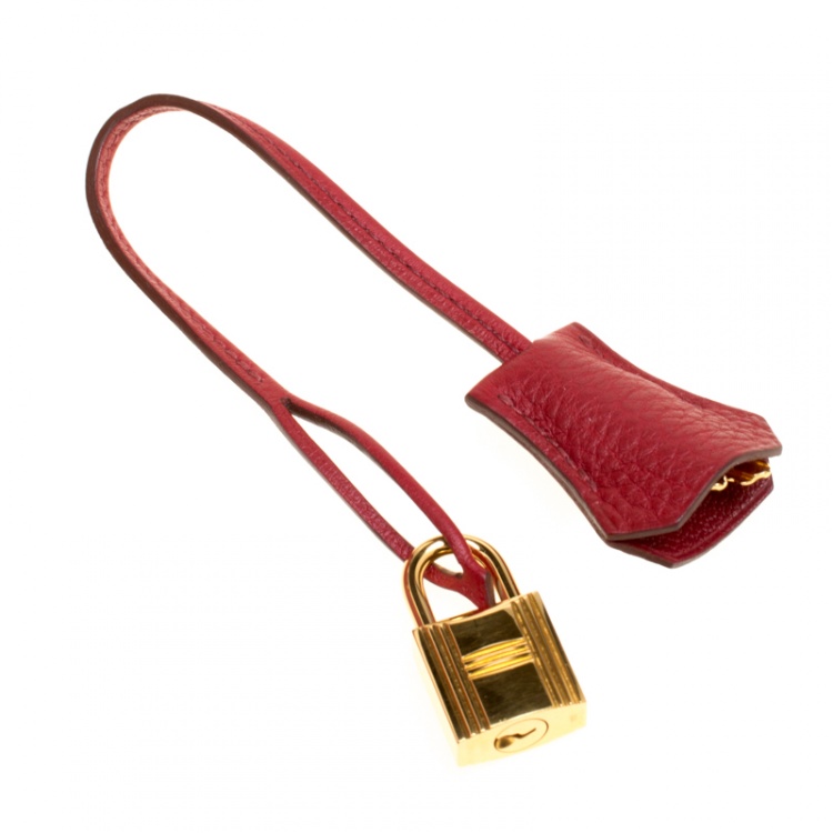 مملوكة مسبقًا Hermes Rouge Garance Togo Leather Gold Hardware Kelly Retourne 35 Bag