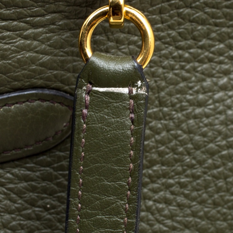 Pre Owned Hermes Olive Green Togo Leather Gold Hardware Kelly Retourne 35 Bag