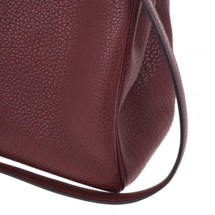 Pre Owned Hermes Prune Negonda Calfskin Kelly 35