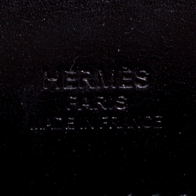 Pre Owned Hermes Black Swift Leather Limited Edition SO Black Kelly Cut Clutch