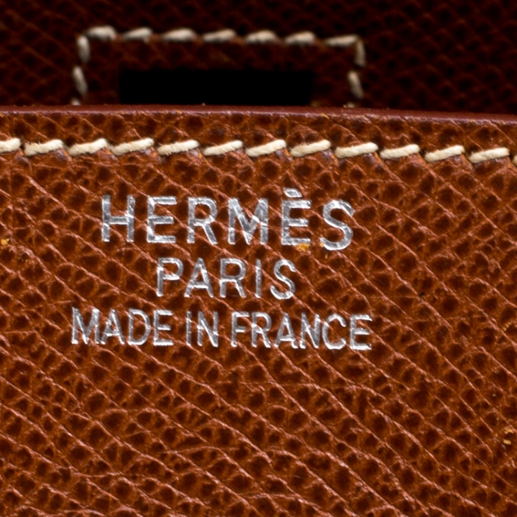 Pre Owned Hermes Havane Courchevel Leather Palladium Hardware Birkin 30 Bag