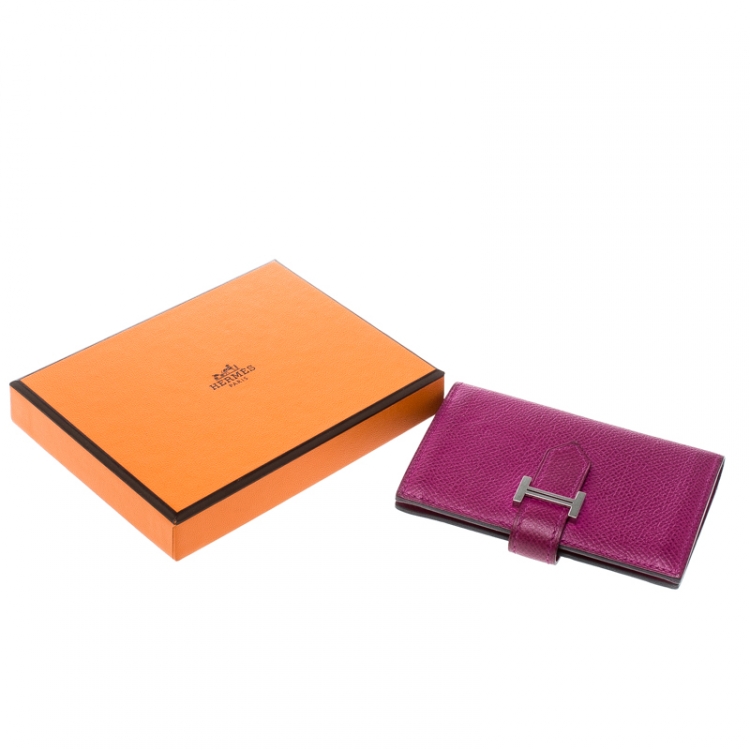 Pre Owned Hermes Tosca Epsom Leather Bearn Card Holder