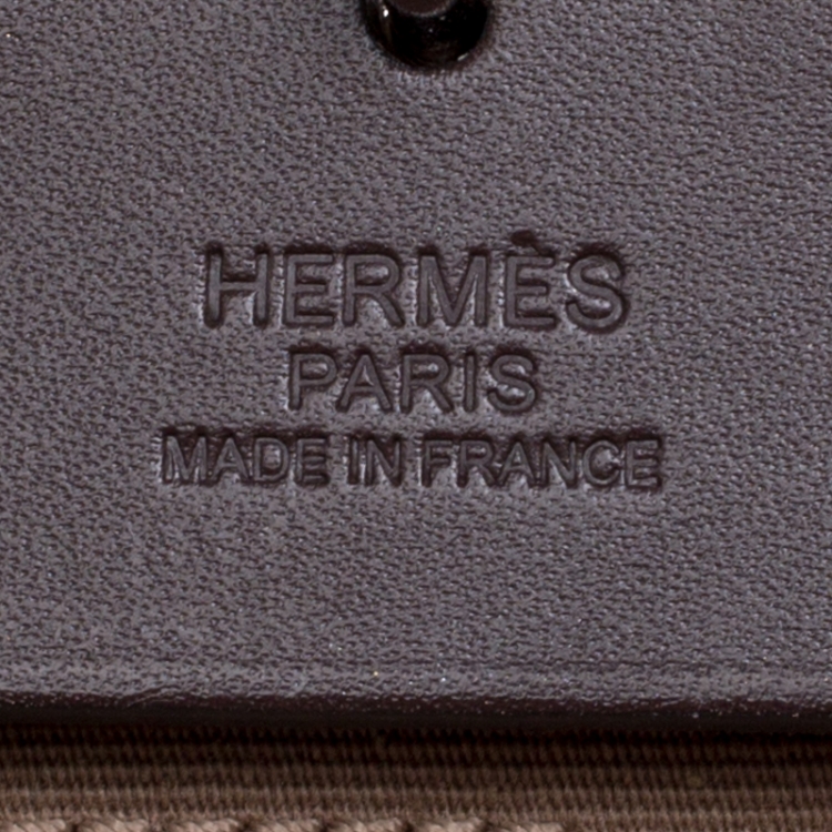 Pre Owned Hermes Taupe Canvas and Leather Herbag Zip 39 Bag