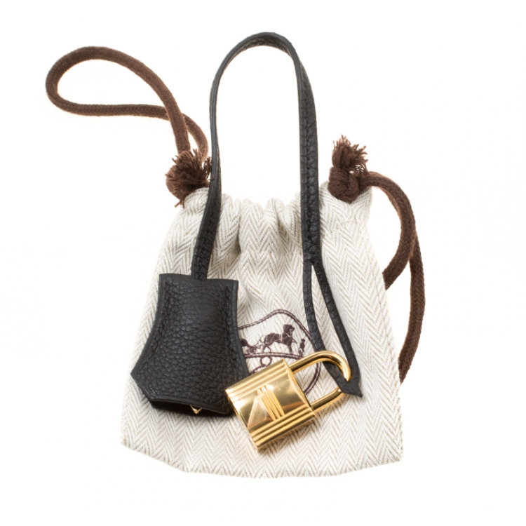 مملوكة مسبقًا Hermes Black Togo Leather Gold Hardware Birkin 30 Bag