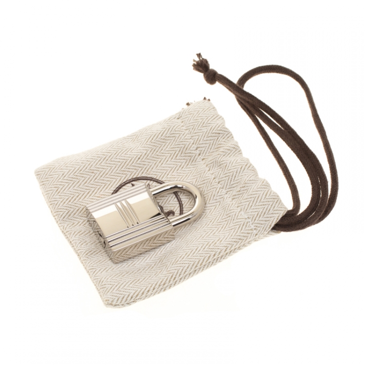 Pre Owned Hermes Parchemin Clemence Leather Palladium Hardware Shoulder Kelly 42 Bag