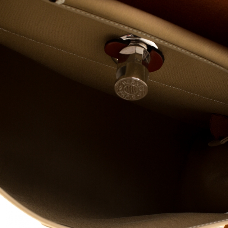 مملوكة مسبقًا Hermes Trench/Copper Canvas and Leather Herbag Zip 31 Bag