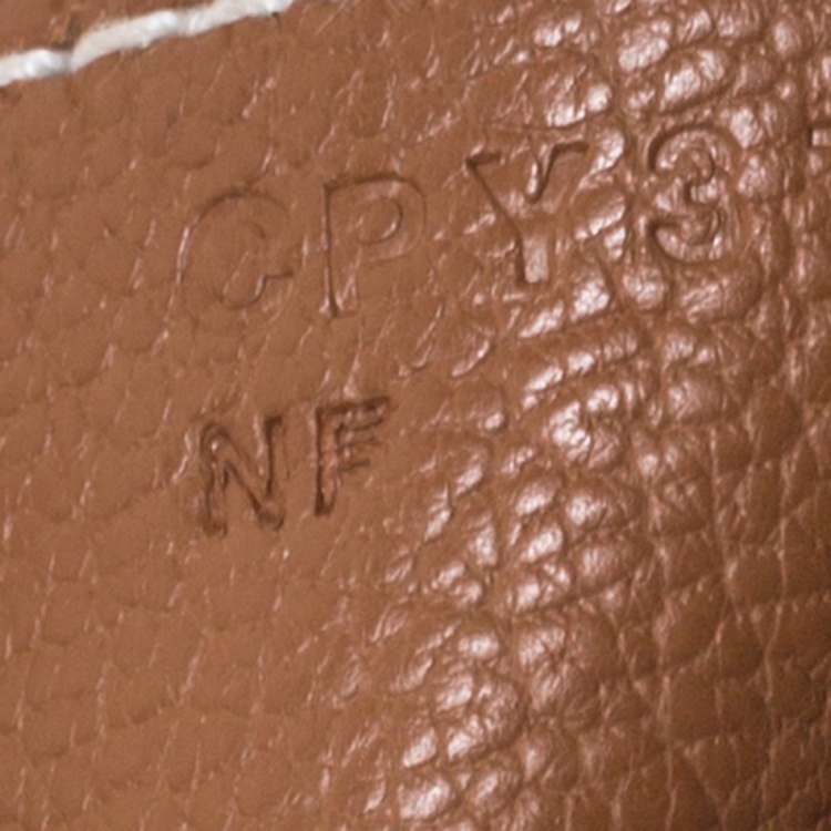 Pre Owned Hermes Gold Togo Leather Palladium Hardware Birkin 35 Bag