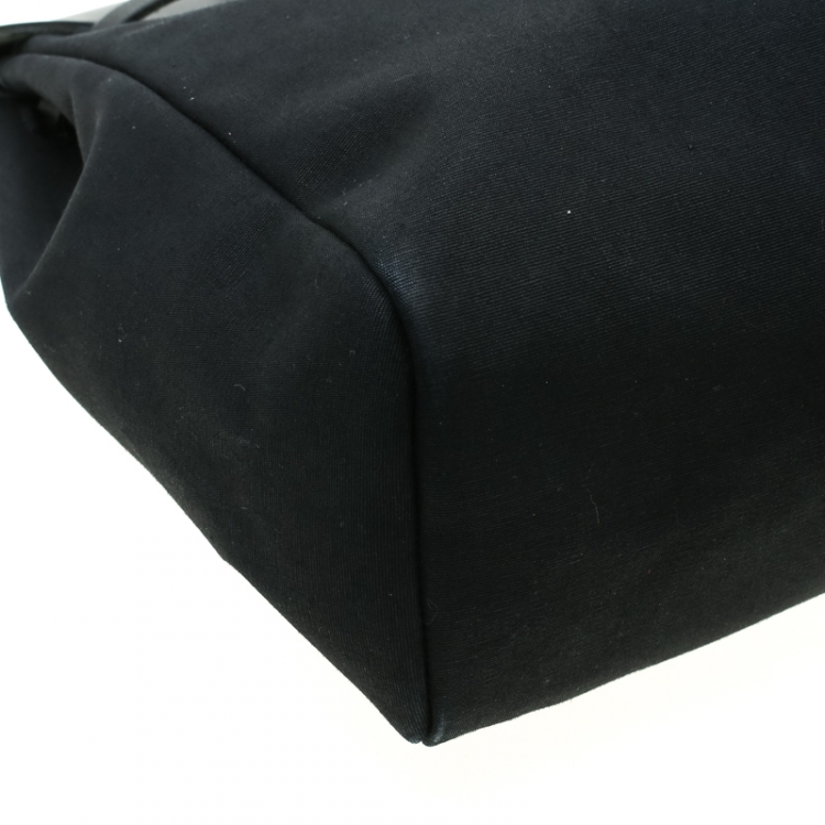 Pre Owned Hermes Black Canvas and Leather 2in1 Herbag Zip 39 Bag