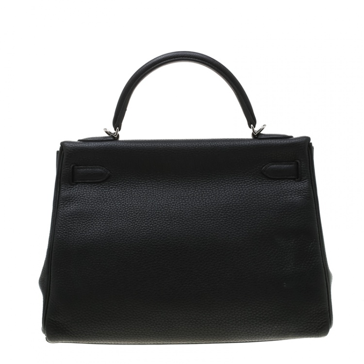 Pre Owned Hermes Black Canvas and Leather 2in1 Herbag Zip 39 Bag