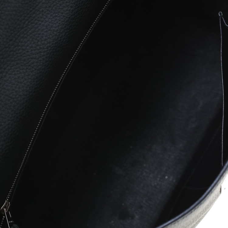 Pre Owned Hermes Black Togo Leather Palladium Hardware Kelly Retourne 32 Bag