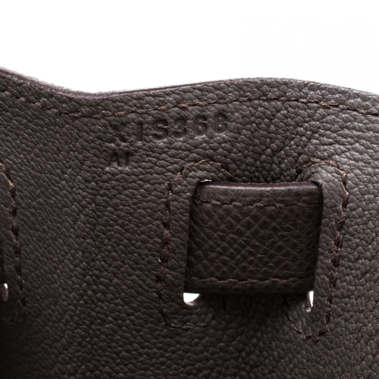 مملوكة مسبقًا Hermes Etain Epsom Leather Gold Hardware Kelly Sellier 28 Bag