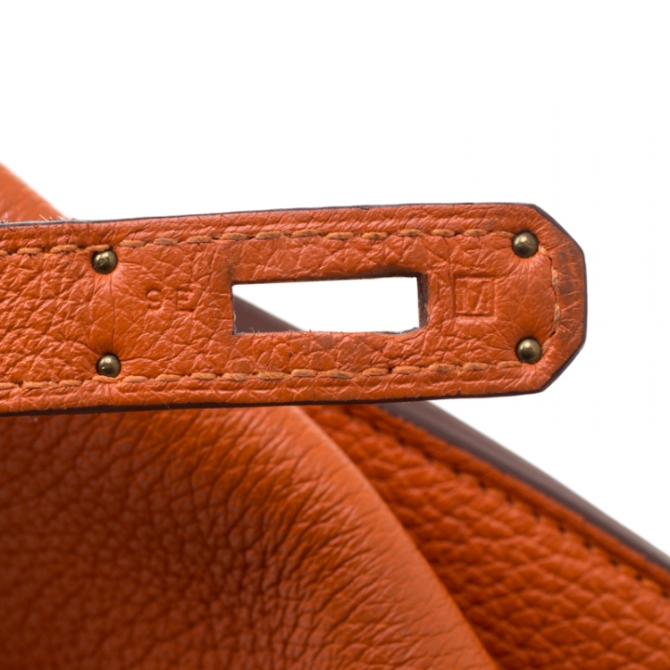 Pre Owned Hermes Terre Battue Togo Leather So Kelly 26 Bag