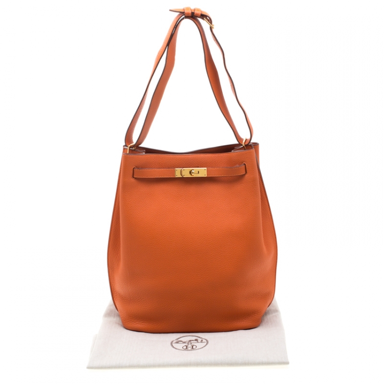 Pre Owned Hermes Terre Battue Togo Leather So Kelly 26 Bag