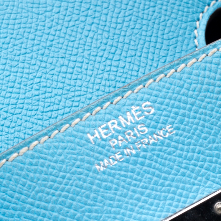 Pre Owned Hermes Celeste Epsom Leather Palladium Hardware Birkin 35 Bag