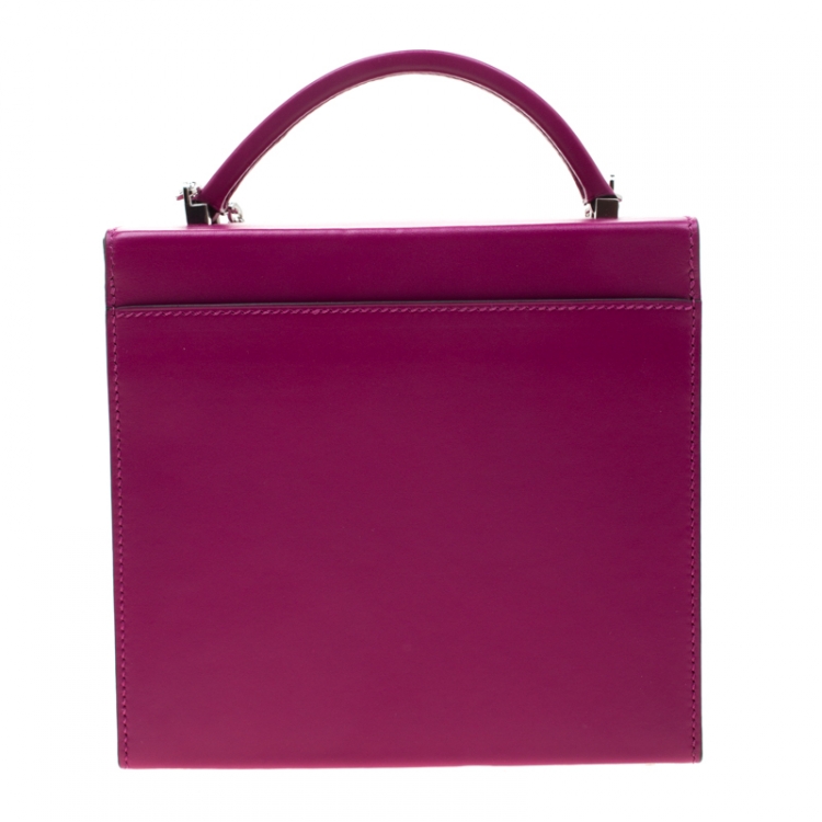 Pre Owned Hermes Rose Pourpre Tadelakt Leather Cinhetic Bag