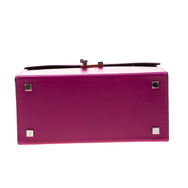 Pre Owned Hermes Rose Pourpre Tadelakt Leather Cinhetic Bag
