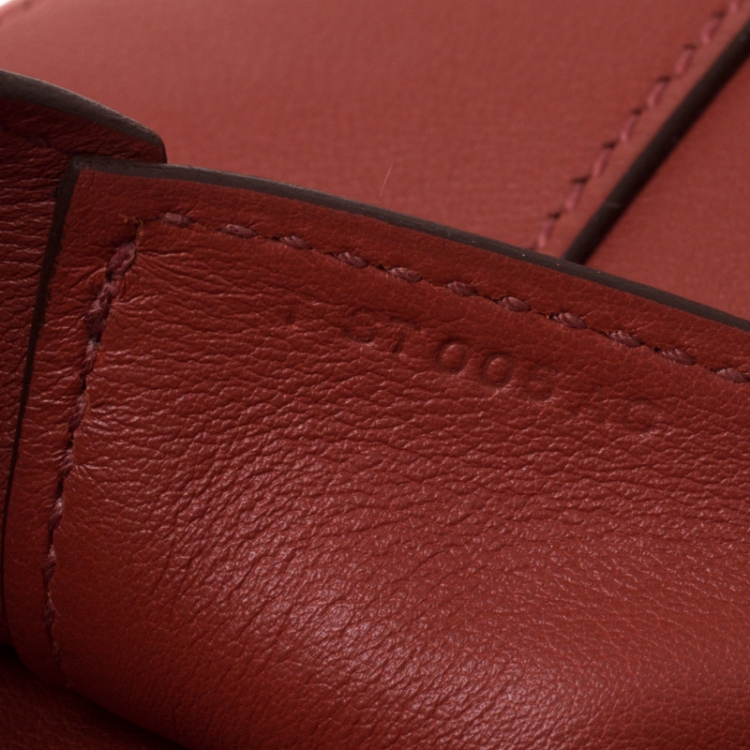 Pre Owned Hermes Brique Swift Leather Pilplat Clutch