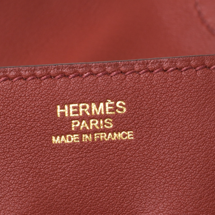 Pre Owned Hermes Brique Swift Leather Pilplat Clutch
