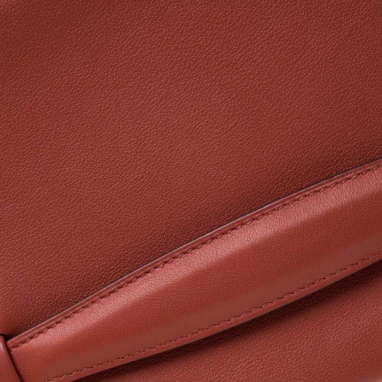 Pre Owned Hermes Brique Swift Leather Pilplat Clutch