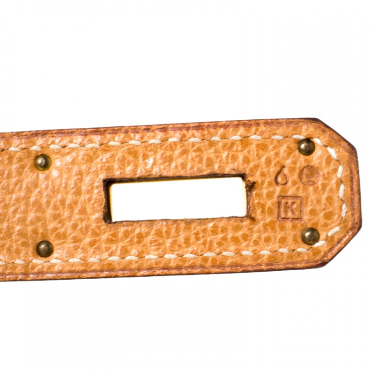 Pre Owned Hermes Natural Sable Vache Liegee Leather Gold Hardware Kelly Sellier 40 Bag