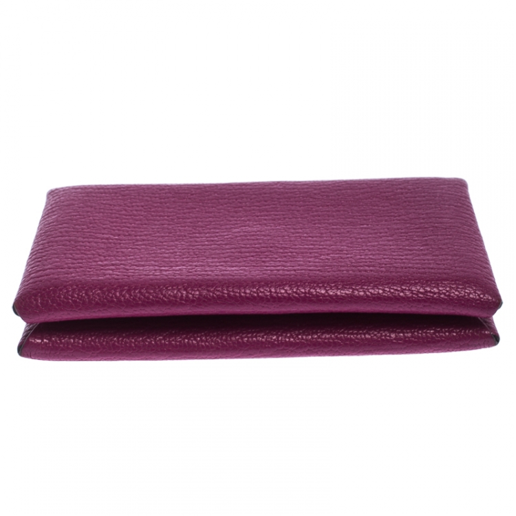 Pre Owned Hermes Magnolia Epsom Leather Calvi Cardholder