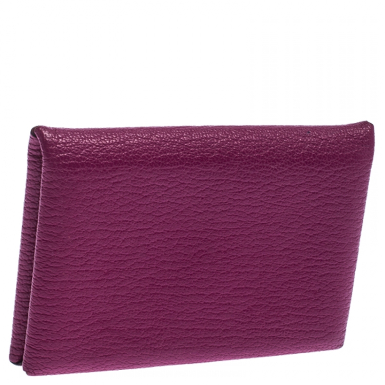 Pre Owned Hermes Magnolia Epsom Leather Calvi Cardholder