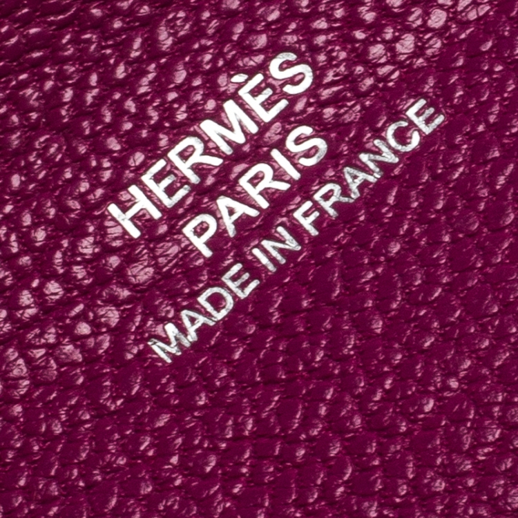 Pre Owned Hermes Magnolia Epsom Leather Calvi Cardholder